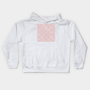 Japanese Fish Scales / Baby Pink Texture Kids Hoodie